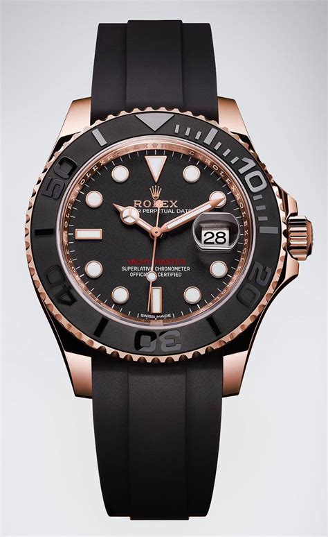 rolex yacht master gold bezel.